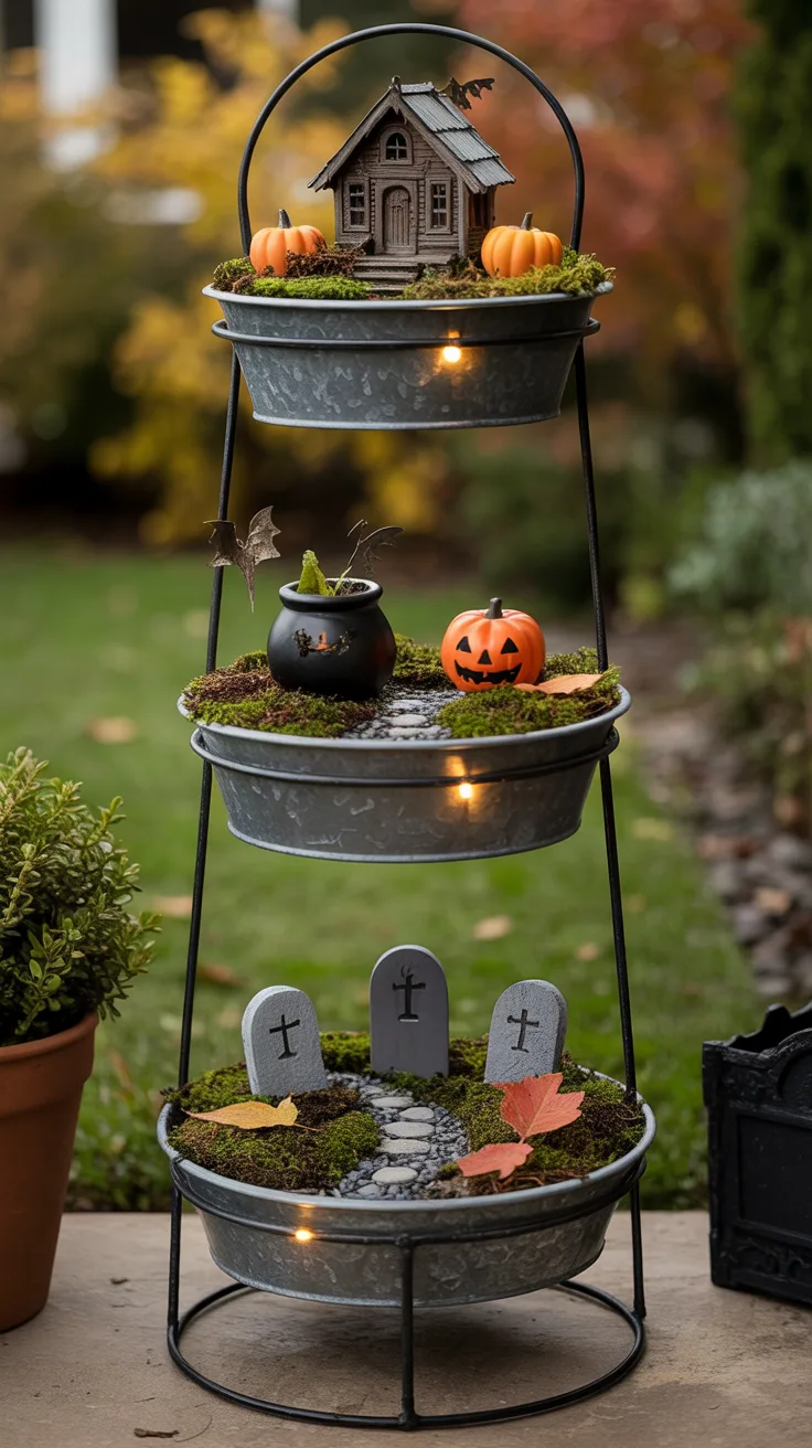 7. Three-Tier Small-Space Fairy Garden